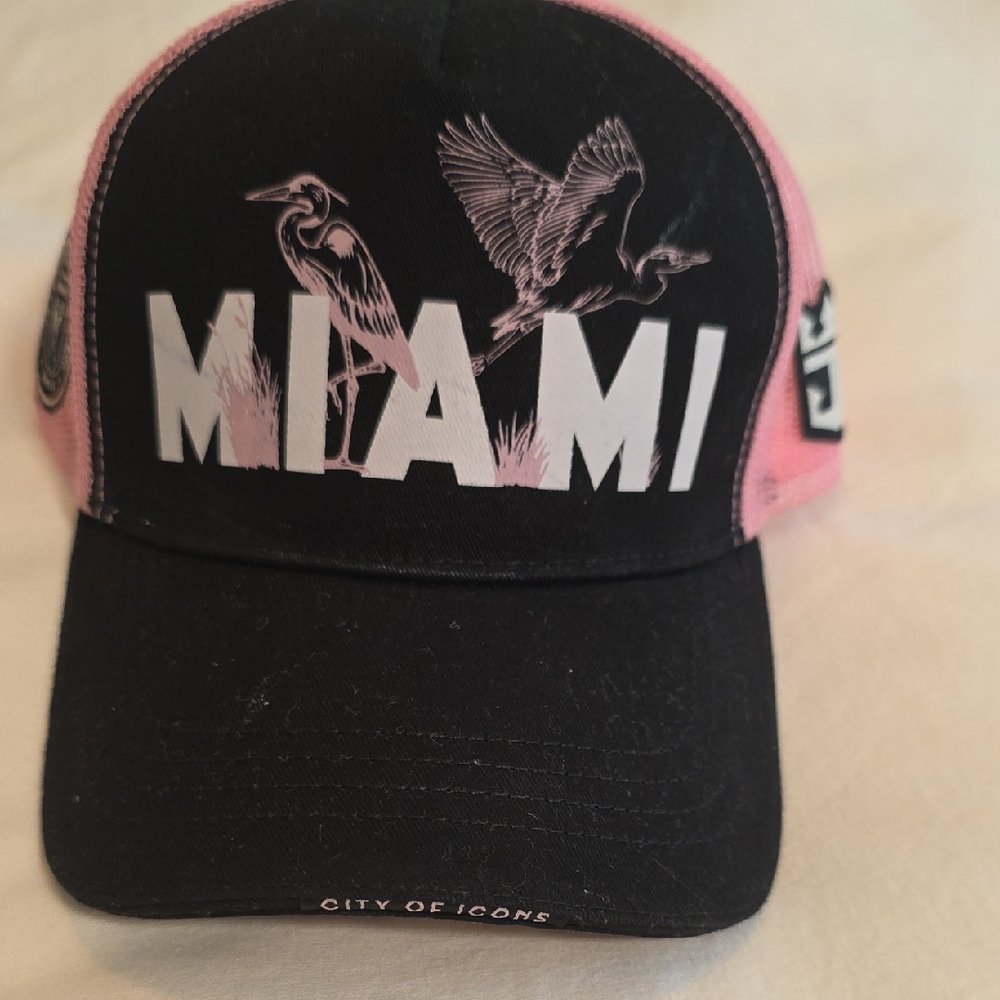 IMCF Inter Miami MLS Sponsor Trucker Hat, Black & Pink